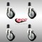 Service Caster 4 Inch 316SS Black Polyurethane Swivel 1-3/4 Inch Expanding Stem Caster Set SCC SCC-SS316EX20S414-PPUB-BLK-134-4 - alternate 2